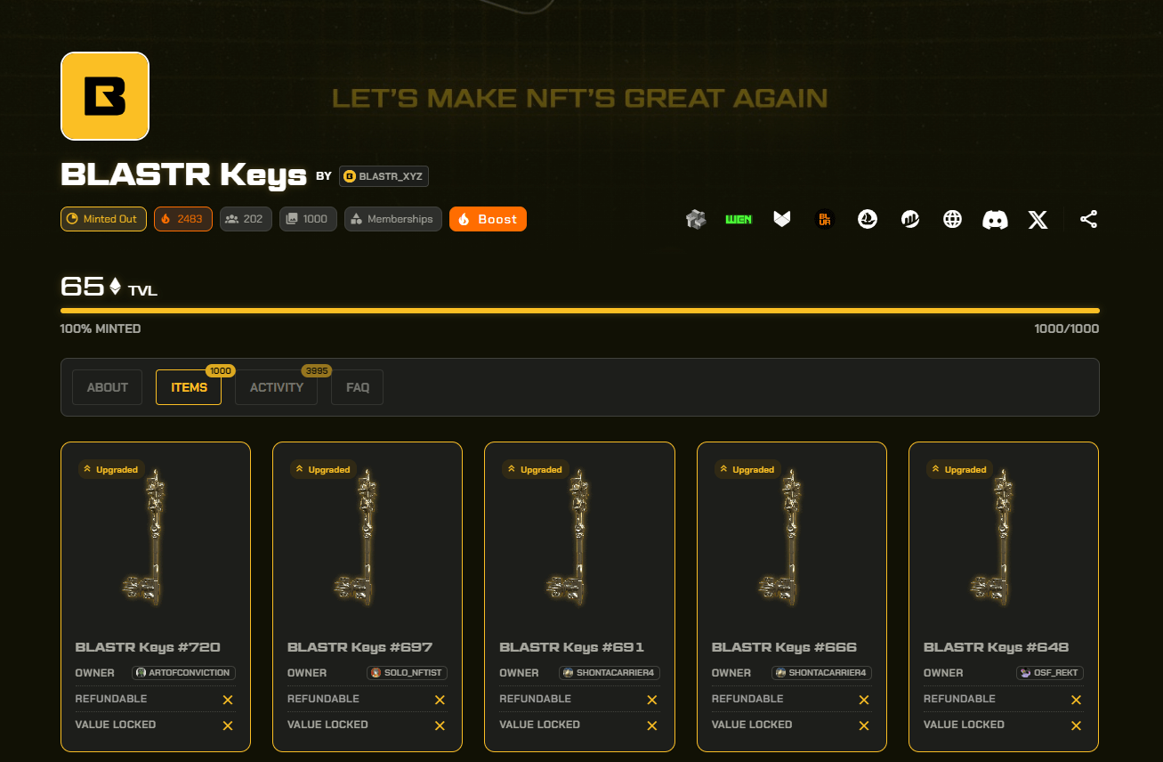 BLASTR Keys